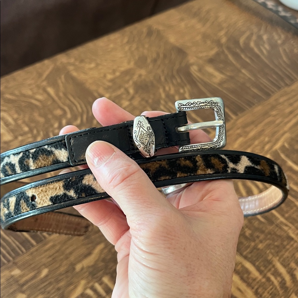 Brighton Animal Pattern Leather Belt M